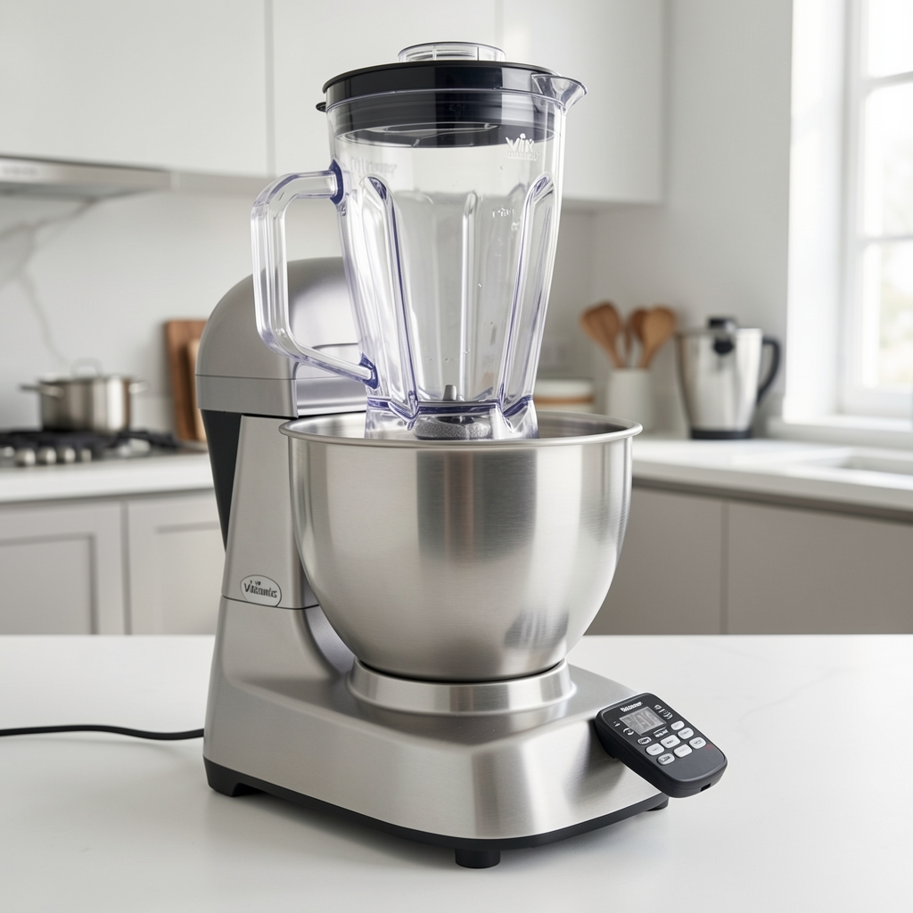 Blender Vitamix A2500 Ascent Series din inox cu bol transparent 2L și panou de control cu butoane intuitive